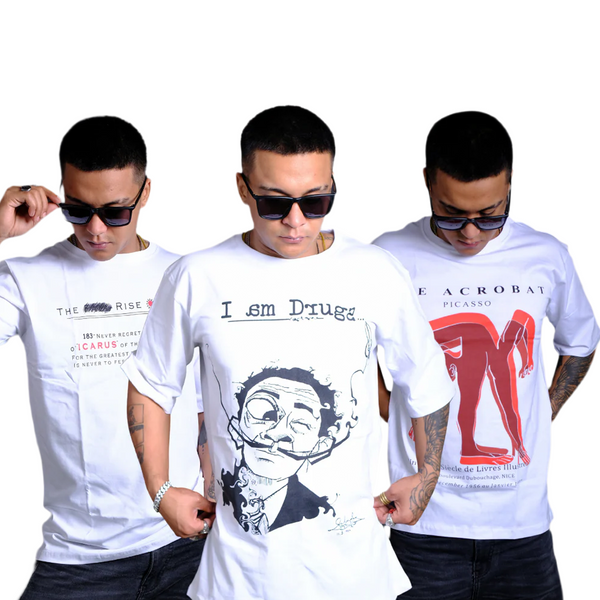 Combo Set Of 3 Tshirts (I am d**** x Picasso x Rise of icarus)