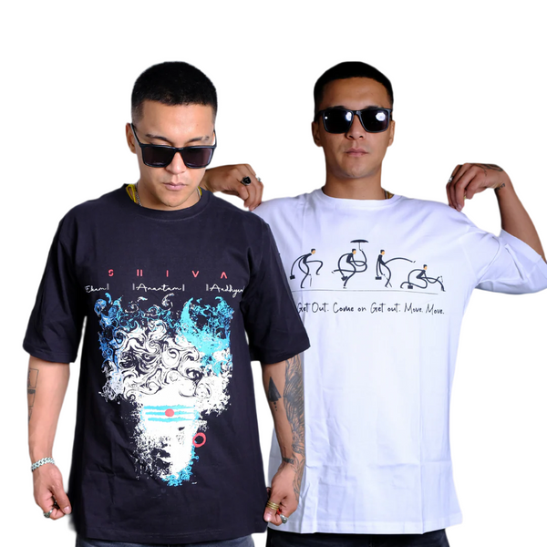 Combo Set Of 2 Tshirts (Shiva x Silly Walks)