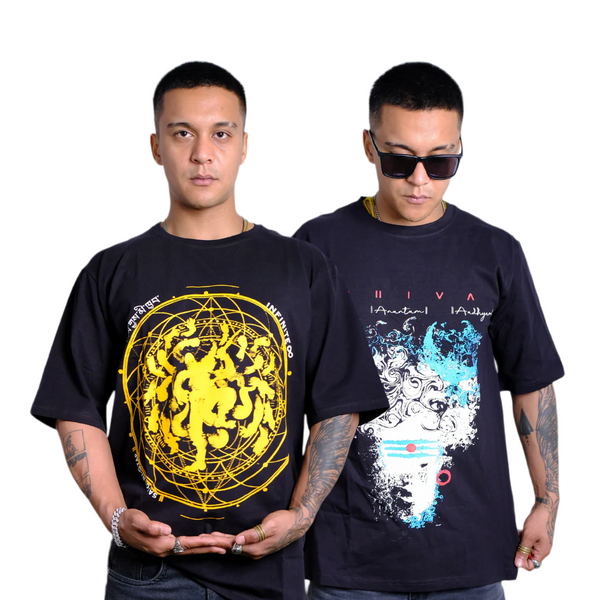 Combo Set Of 2 Tshirts (Buddha x Shiva)