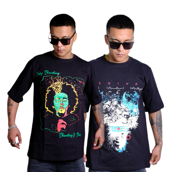 Combo Set Of 2 Tshirts (BoB Marley x Shiva)