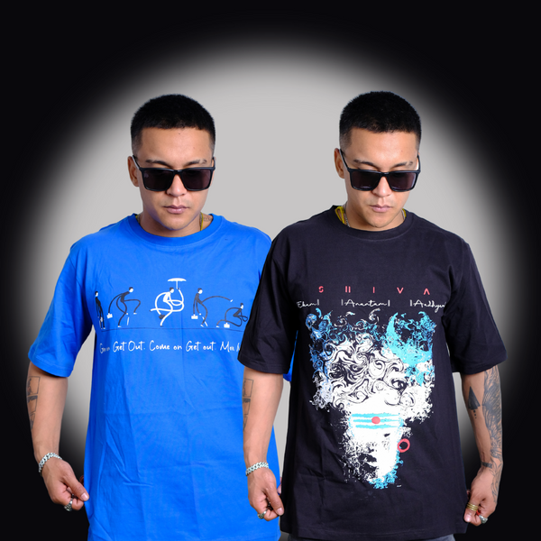 Combo Set Of 2 Tshirts (Shiva x Silly Walks B)