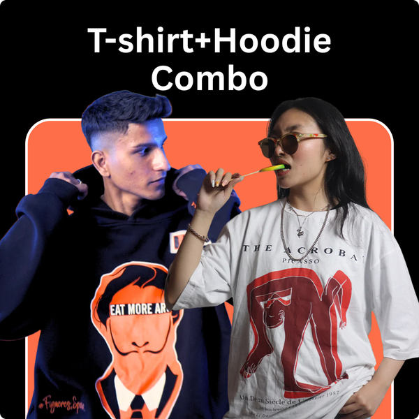 Combo Set Of 2 T-Shirt + Hoodies Combo